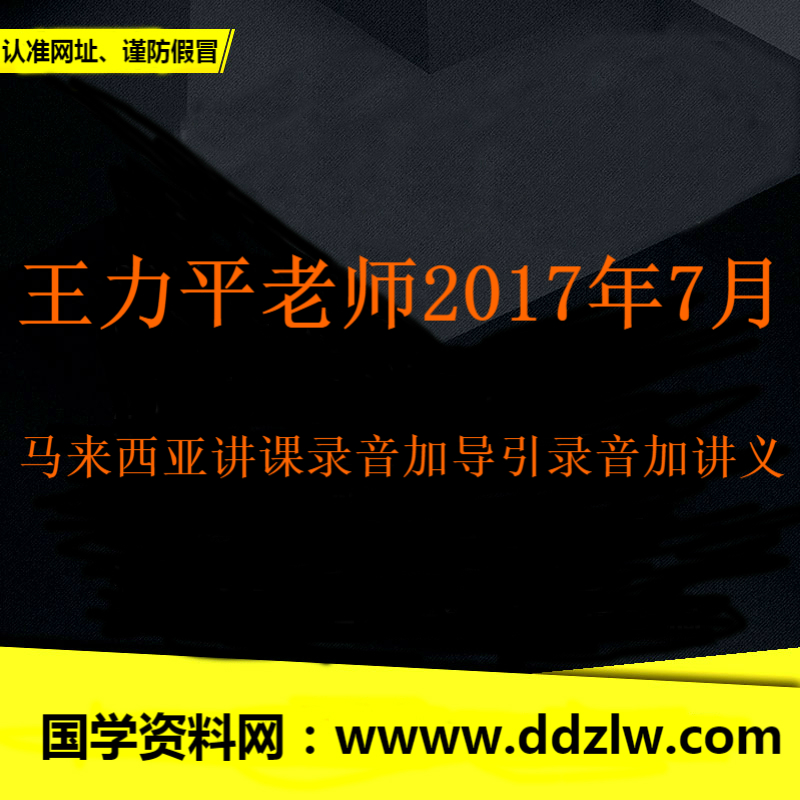 王力平老师2017年7月马来西亚讲课录音加导引录音加讲义