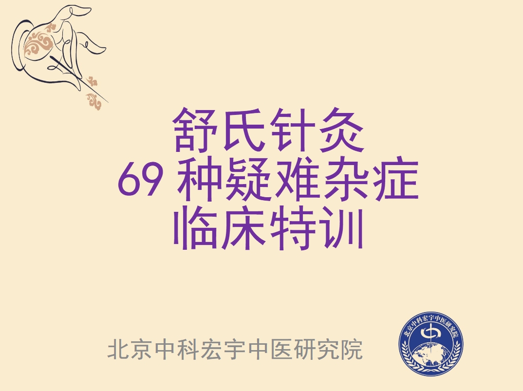 舒氏针灸69种疑难杂症临床特训课程视频加讲义加PPT