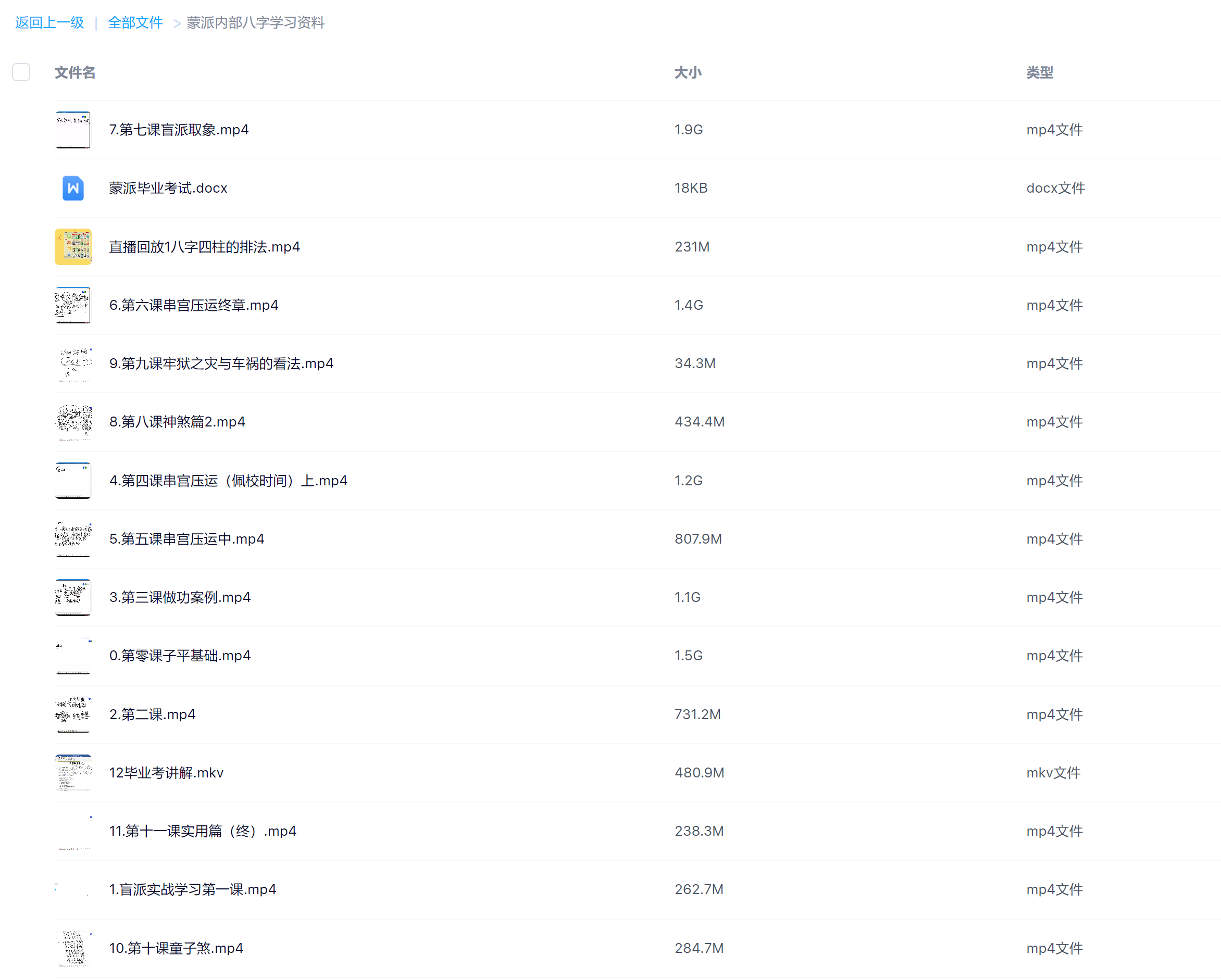 蒙派内部八字学习录屏资料