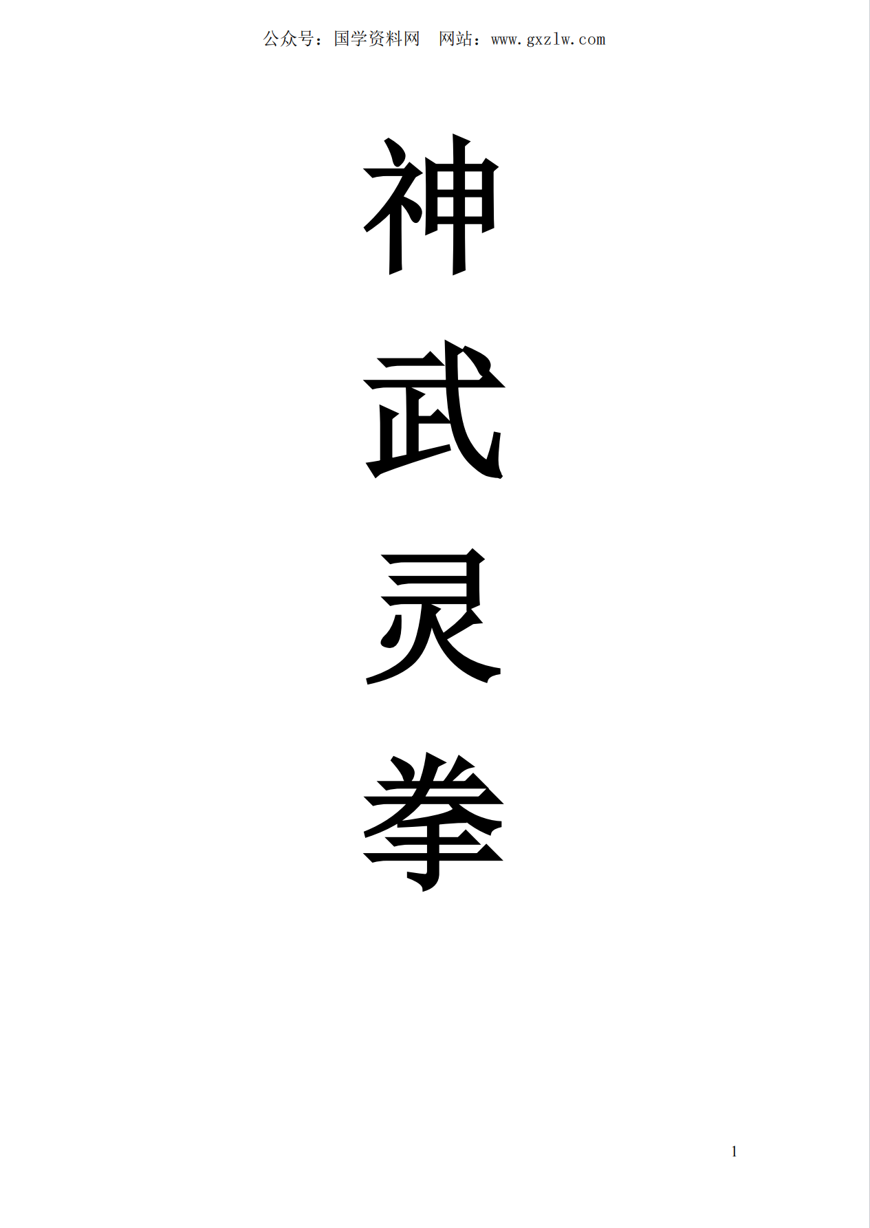 稀世秘技神武灵拳23页电子版